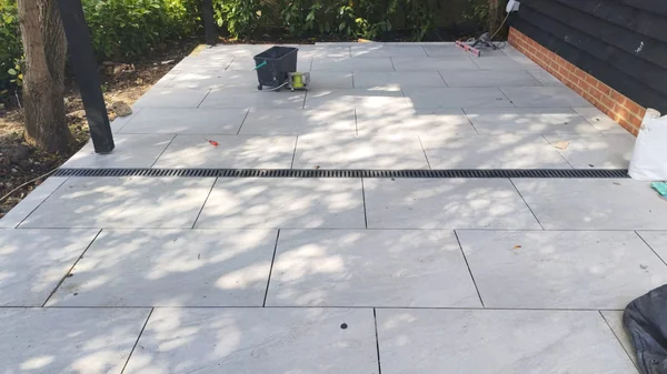 Drainage set in — Falls formed before a slab goes down
